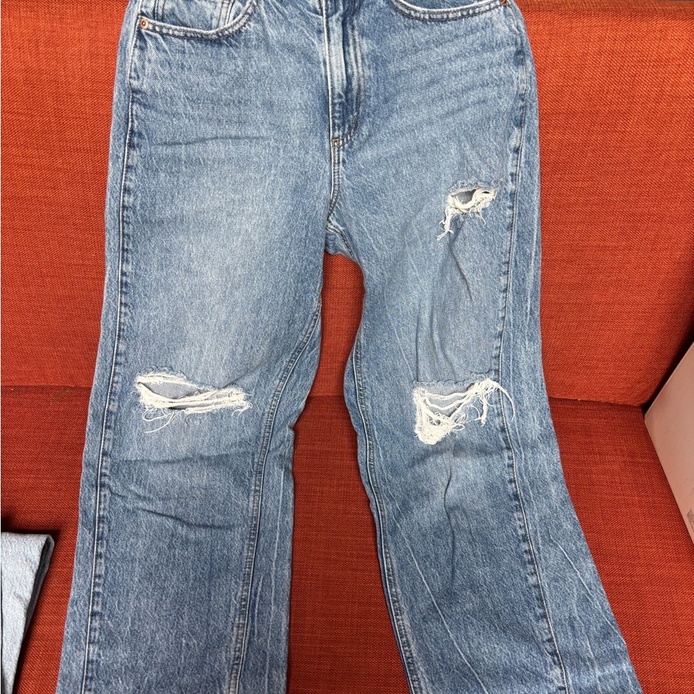 Garage Denim ample Baggy style Distressed Blue Jeans- size 0
